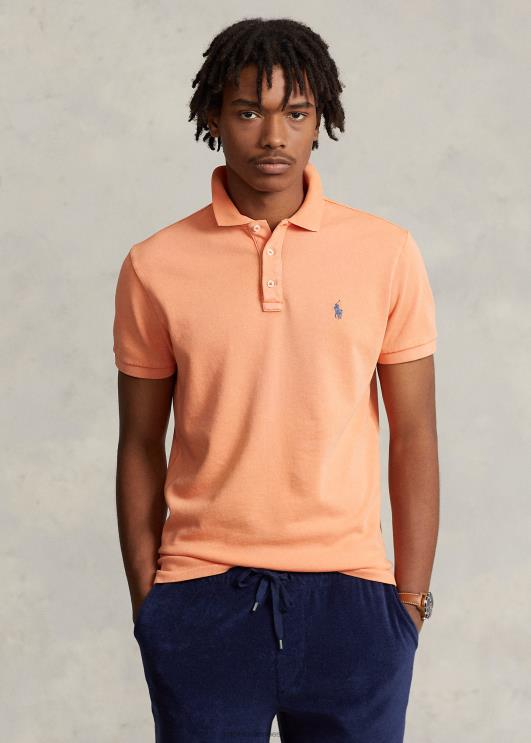Ralph Lauren mehed kohandatud slim fit spa frotee polosärk PR0V1139 optiline oranž