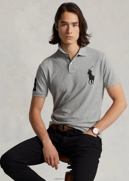 Ralph Lauren mehed kohandatud slim fit suure poni võrguga polosärk PR0V847 ja üle kanarbiku