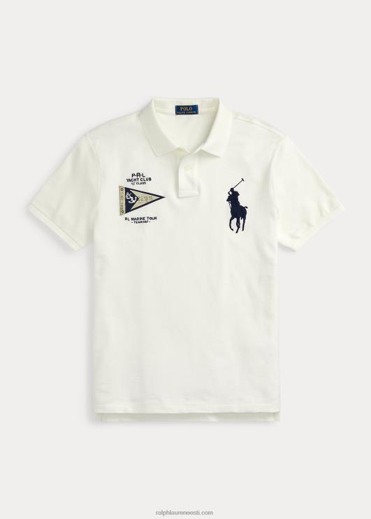 Ralph Lauren mehed kohandatud slim fit suure poni võrguga polosärk PR0V864 nevis