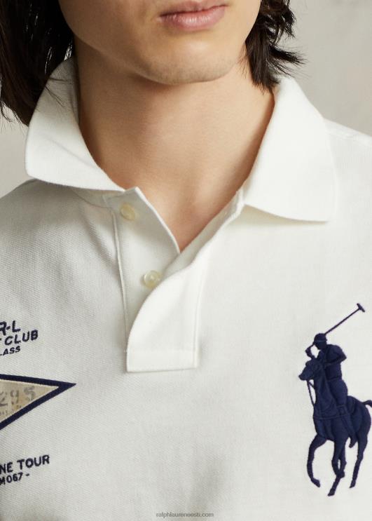 Ralph Lauren mehed kohandatud slim fit suure poni võrguga polosärk PR0V864 nevis