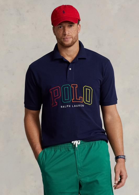 Ralph Lauren mehed logoga võrgust polosärk PR0V1636 kruiisilaevastik