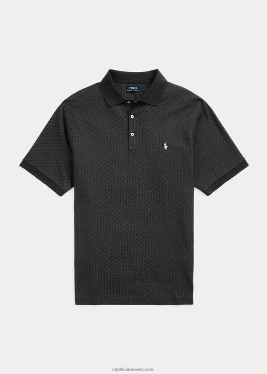 Ralph Lauren mehed monogramm pehme puuvillane polosärk PR0V1321 must kanarbik
