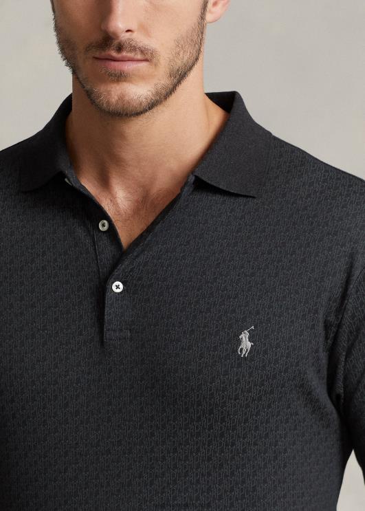 Ralph Lauren mehed monogramm pehme puuvillane polosärk PR0V1321 must kanarbik