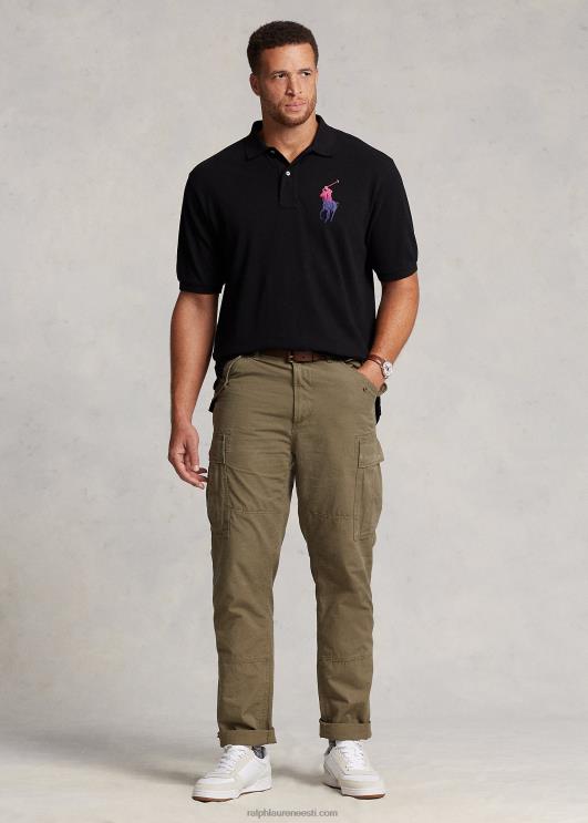 Ralph Lauren mehed ombre suure poni võrgust polosärk PR0V1803 must