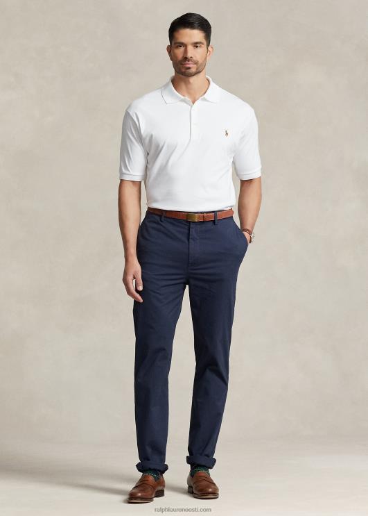 Ralph Lauren mehed pehme puuvillane polosärk PR0V1532 valge