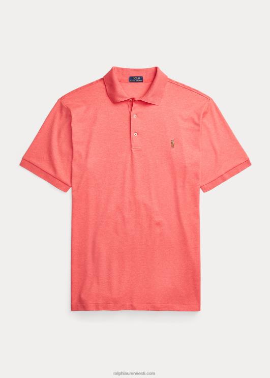 Ralph Lauren mehed pehme puuvillane polosärk PR0V1536 kõrgmäestiku rooskanarbik