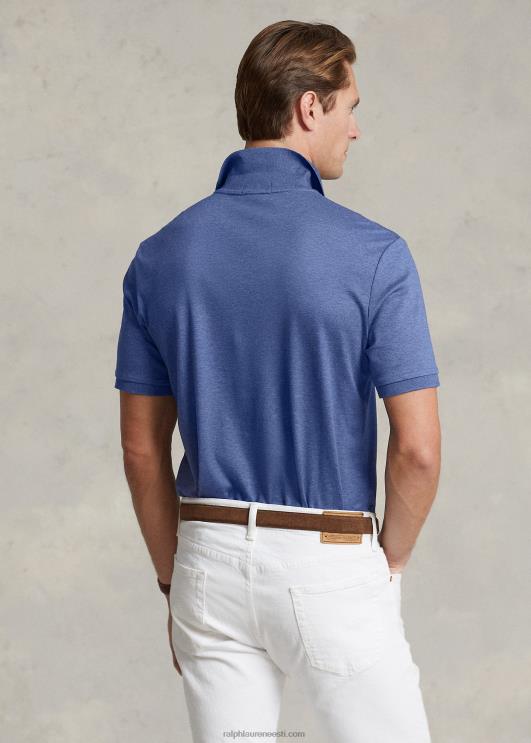 Ralph Lauren mehed pehme puuvillane polosärk – sobib hästi PR0V187 pleekinud kuninglik kanarbik