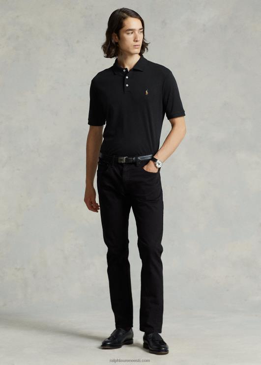 Ralph Lauren mehed pehme puuvillane polosärk – sobib hästi PR0V195 must