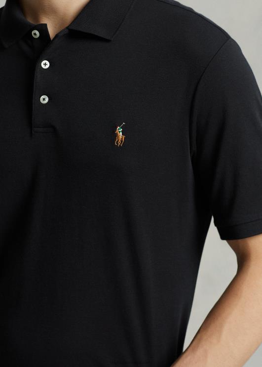 Ralph Lauren mehed pehme puuvillane polosärk – sobib hästi PR0V195 must