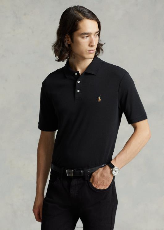 Ralph Lauren mehed pehme puuvillane polosärk – sobib hästi PR0V195 must