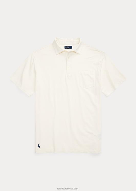 Ralph Lauren mehed puuvillane-linane polosärk PR0V1595 pärgamendikreem