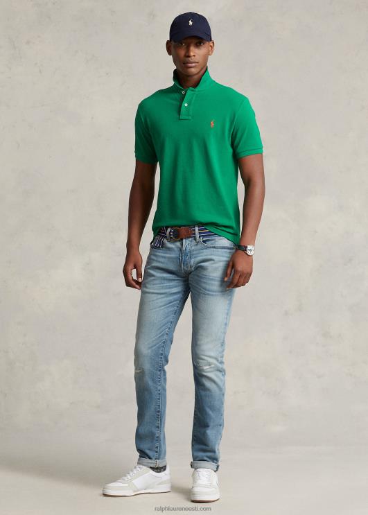 Ralph Lauren mehed slim fit uus võrksärk PR0V28 esmane roheline