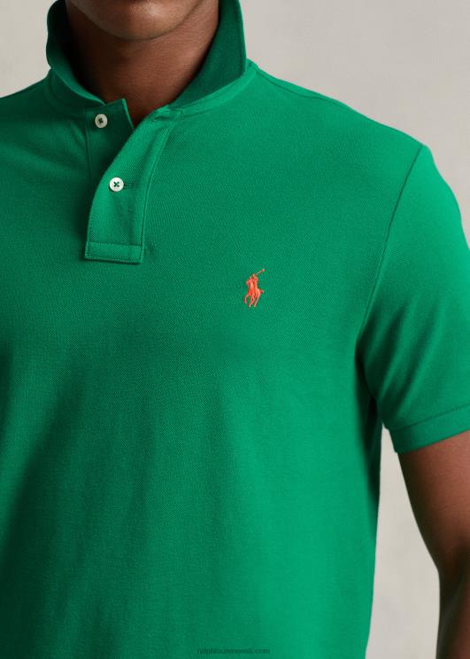 Ralph Lauren mehed slim fit uus võrksärk PR0V28 esmane roheline