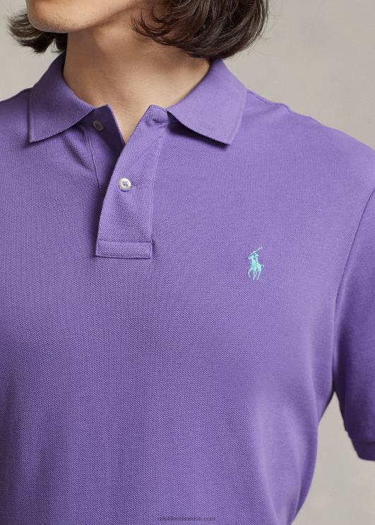 Ralph Lauren mehed slim fit uus võrksärk PR0V34 kaktuse lilla