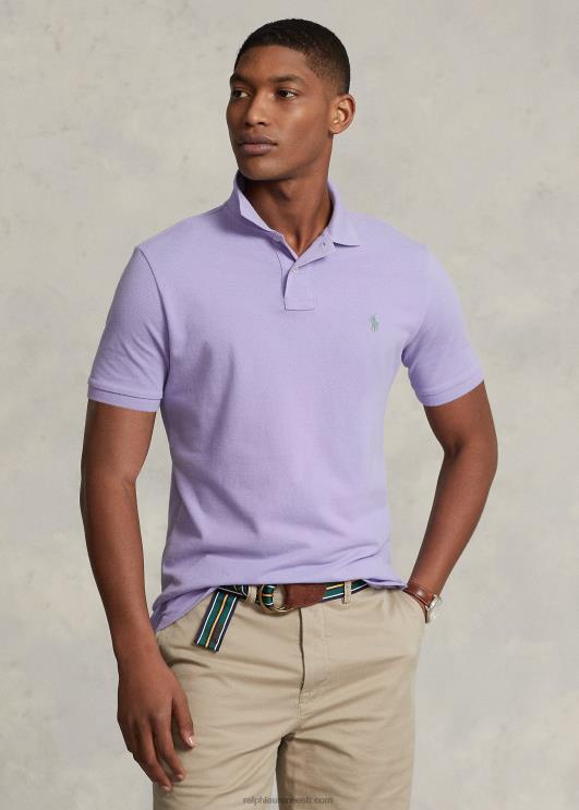 Ralph Lauren mehed slim fit uus võrksärk PR0V35 taeva lavendel
