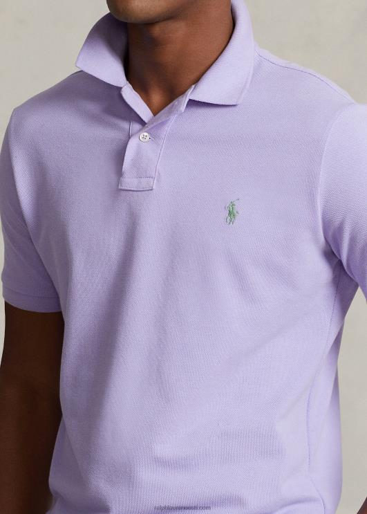 Ralph Lauren mehed slim fit uus võrksärk PR0V35 taeva lavendel
