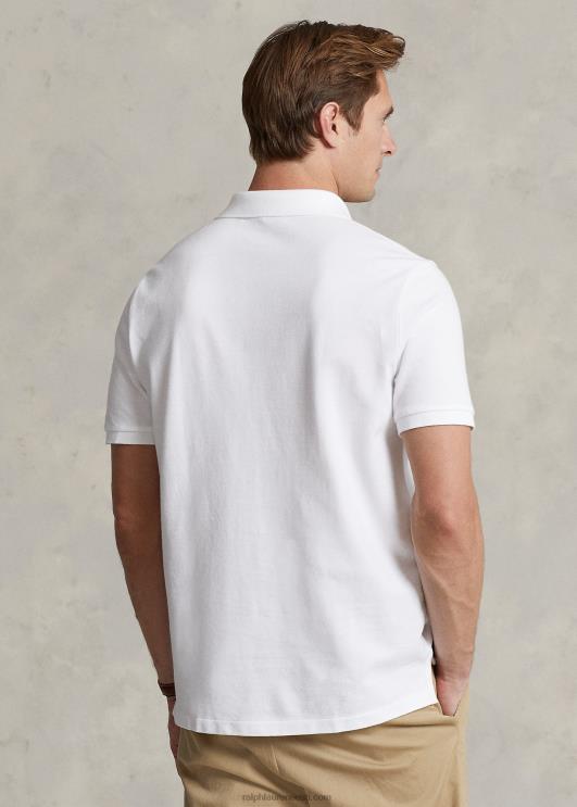 Ralph Lauren mehed slim fit võrgust polosärk PR0V1 valge/merepunane