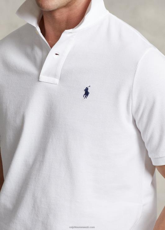 Ralph Lauren mehed slim fit võrgust polosärk PR0V1 valge/merepunane