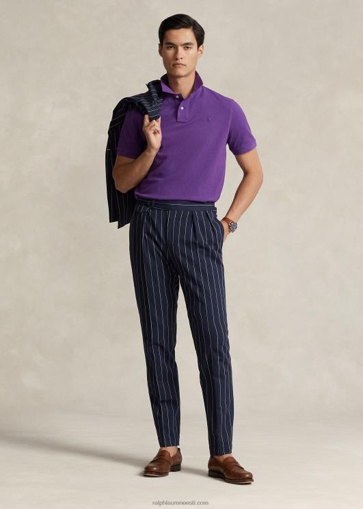 Ralph Lauren mehed slim fit võrgust polosärk PR0V37 paloma lilla/merevägi