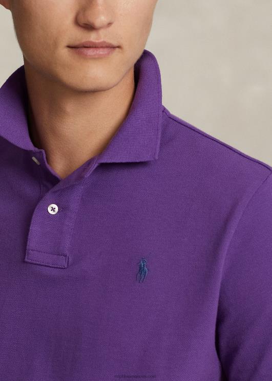 Ralph Lauren mehed slim fit võrgust polosärk PR0V37 paloma lilla/merevägi