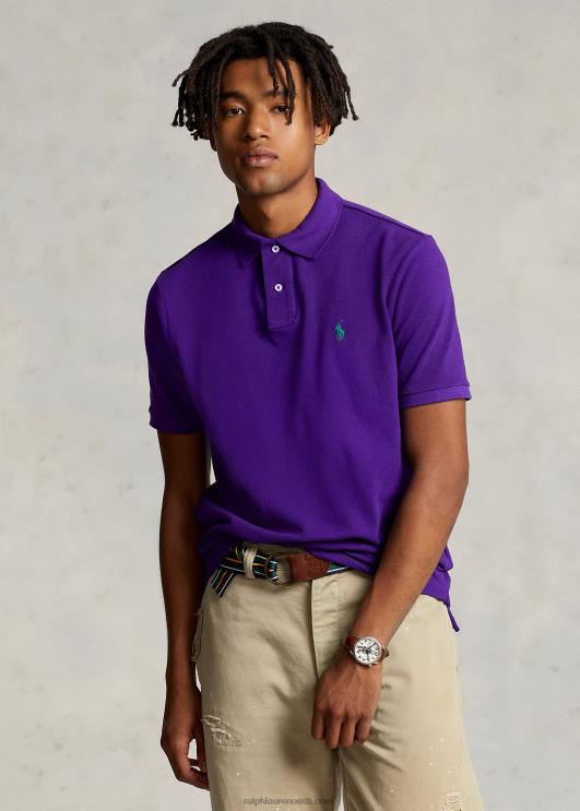 Ralph Lauren mehed slim fit võrgust polosärk PR0V38 suvila lilla/roheline