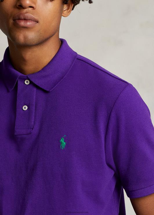 Ralph Lauren mehed slim fit võrgust polosärk PR0V38 suvila lilla/roheline