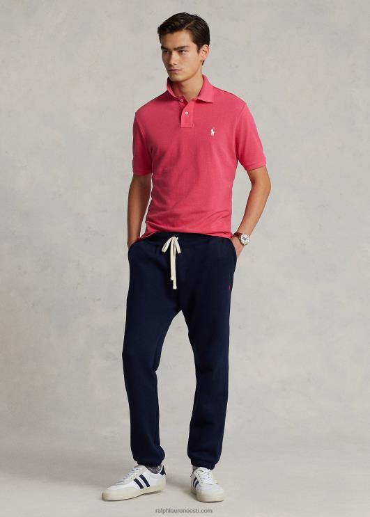 Ralph Lauren mehed slim fit võrgust polosärk PR0V44 kuum roosa/valge