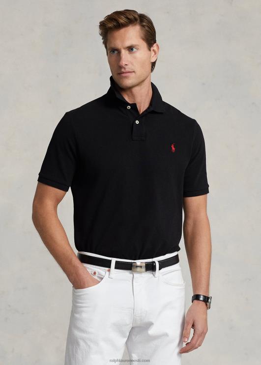 Ralph Lauren mehed slim fit võrgust polosärk PR0V4 must/punane