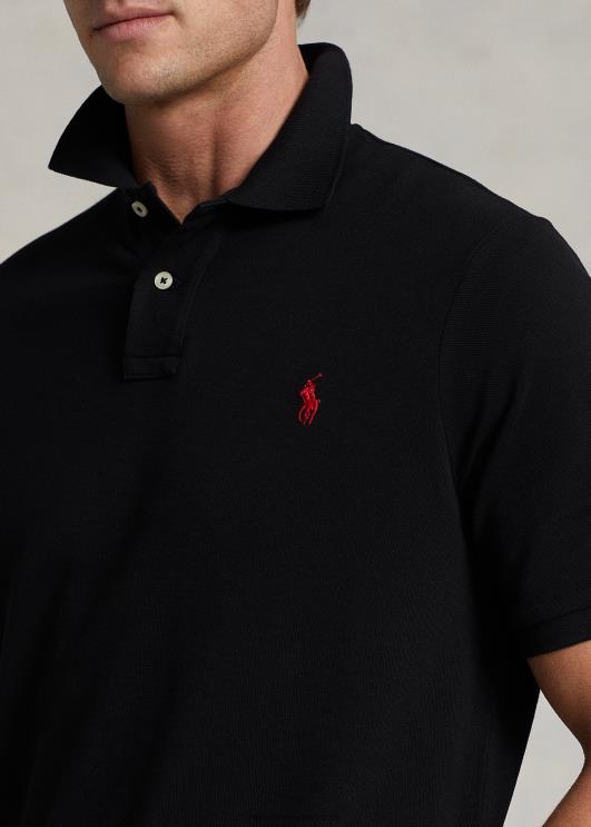 Ralph Lauren mehed slim fit võrgust polosärk PR0V4 must/punane