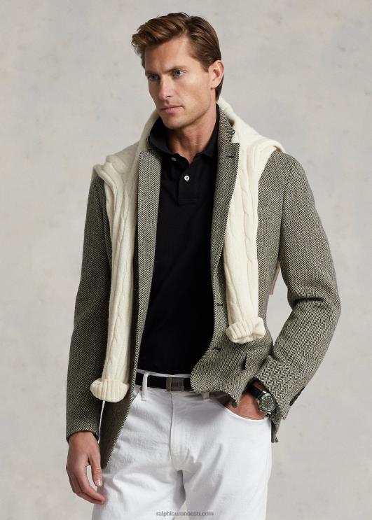 Ralph Lauren mehed slim fit võrgust polosärk PR0V4 must/punane