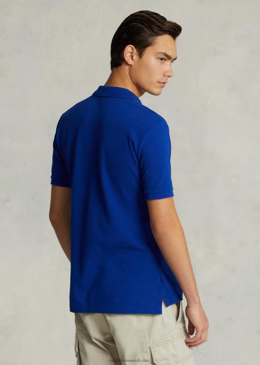 Ralph Lauren mehed slim fit võrgust polosärk PR0V7 pärand kuninglik/punane