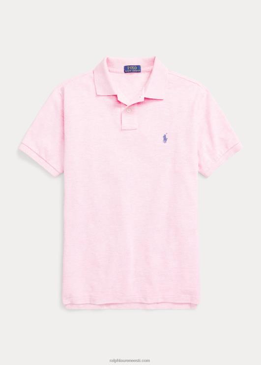 Ralph Lauren mehed slim fit võrgust polosärk PR0V8355 roosa kanarbik