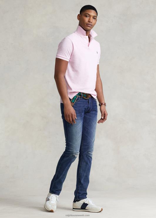 Ralph Lauren mehed slim fit võrgust polosärk PR0V8355 roosa kanarbik