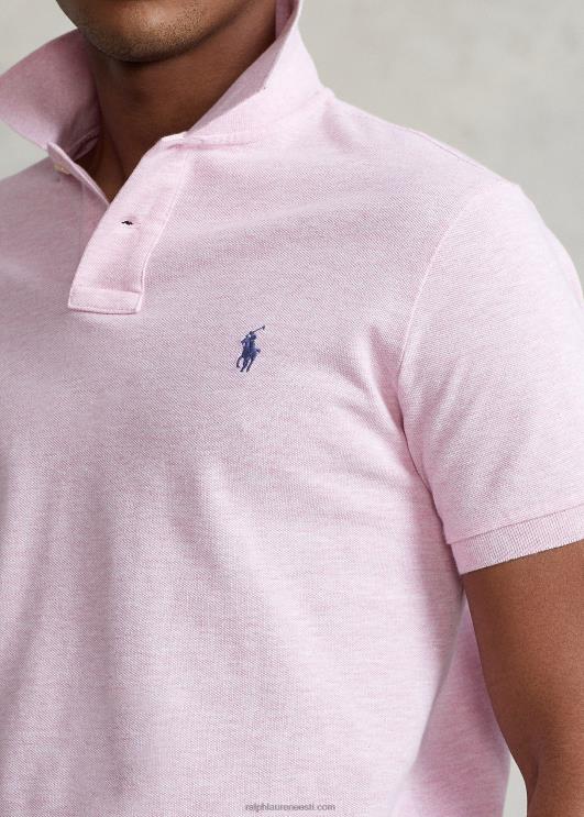 Ralph Lauren mehed slim fit võrgust polosärk PR0V8355 roosa kanarbik