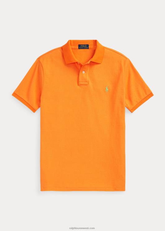 Ralph Lauren mehed slim fit võrgust polosärk PR0V8358 kuurordi oranž