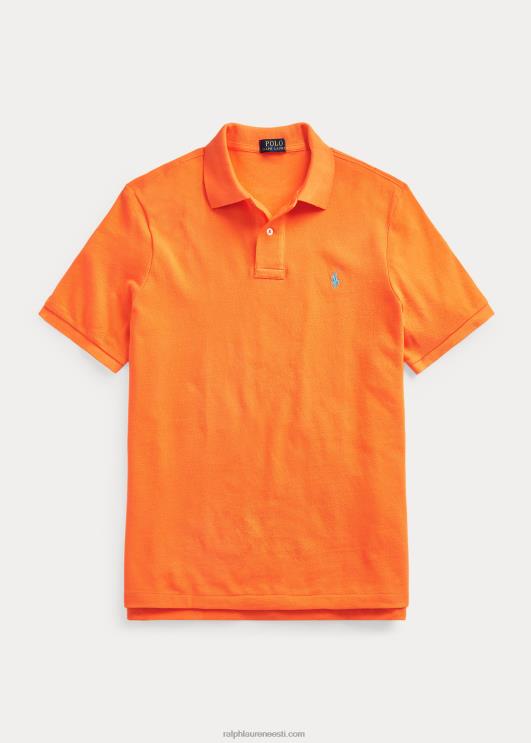 Ralph Lauren mehed slim fit võrgust polosärk PR0V8359 kuurort oranž/helesinine