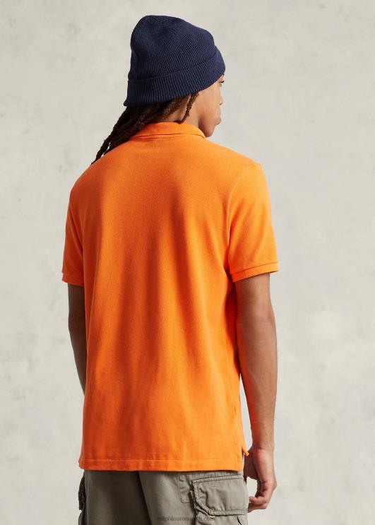 Ralph Lauren mehed slim fit võrgust polosärk PR0V8359 kuurort oranž/helesinine