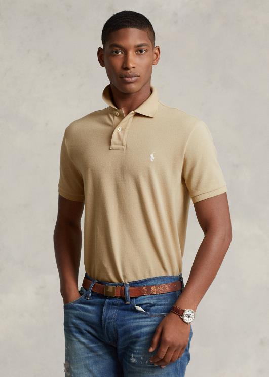 Ralph Lauren mehed slim fit võrgust polosärk PR0V8364 ranniku beež