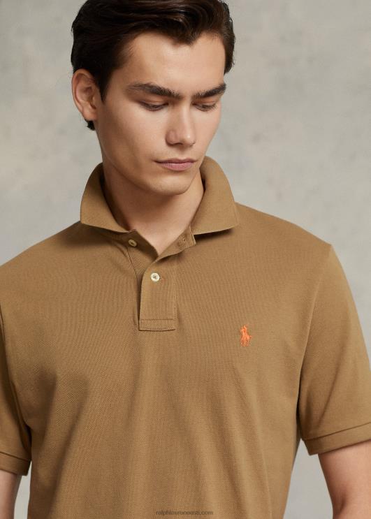 Ralph Lauren mehed slim fit võrgust polosärk PR0V8365 sandsurf