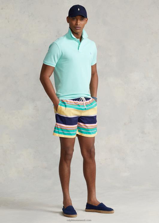 Ralph Lauren mehed slim fit võrgust polosärk PR0V8367 aqua verde