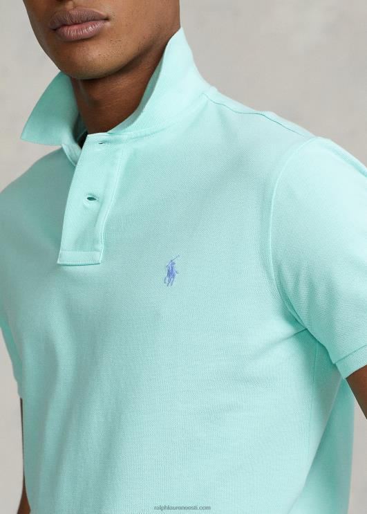 Ralph Lauren mehed slim fit võrgust polosärk PR0V8367 aqua verde