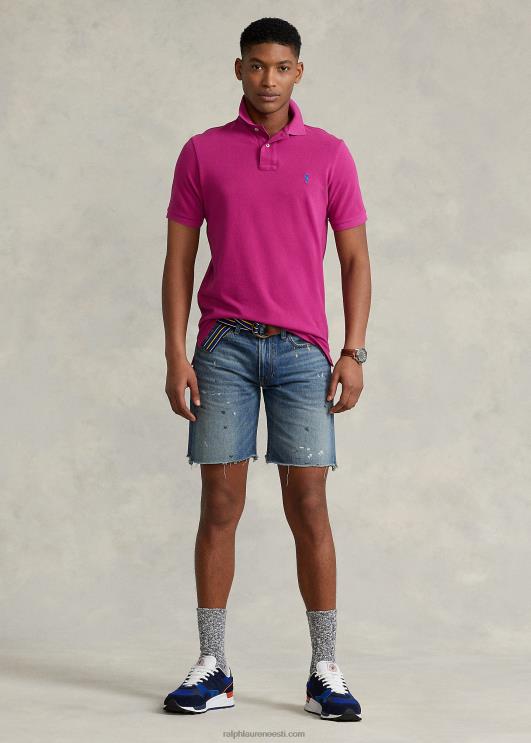 Ralph Lauren mehed slim fit võrgust polosärk PR0V8368 erk roosa