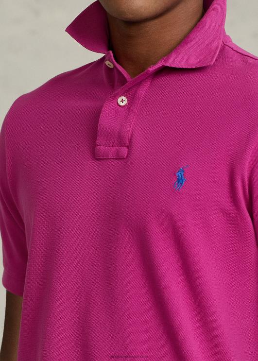 Ralph Lauren mehed slim fit võrgust polosärk PR0V8368 erk roosa