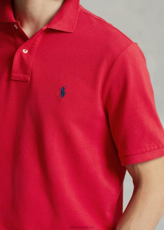 Ralph Lauren mehed slim fit võrgust vabaaja/töötav polosärk PR0V39 2000 rubla punane