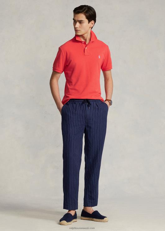 Ralph Lauren mehed slim fit võrgust vabaaja/töötav polosärk PR0V40 punane riff