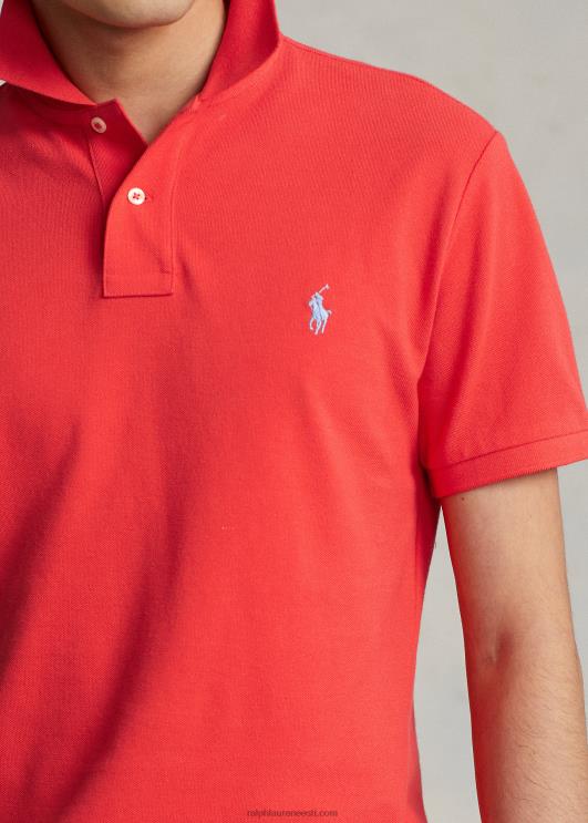 Ralph Lauren mehed slim fit võrgust vabaaja/töötav polosärk PR0V40 punane riff
