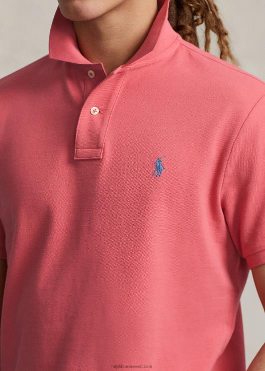 Ralph Lauren mehed slim fit võrgust vabaaja/töötav polosärk PR0V41 punane taevas