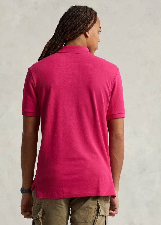 Ralph Lauren mehed slim fit võrgust vabaaja/töötav polosärk PR0V43 roosa taevas