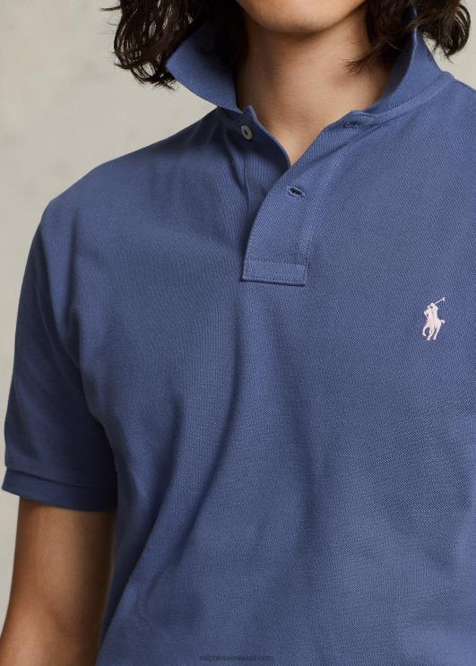 Ralph Lauren mehed slim fit võrgust vabaaja/töötav polosärk PR0V9 vana kuninglik