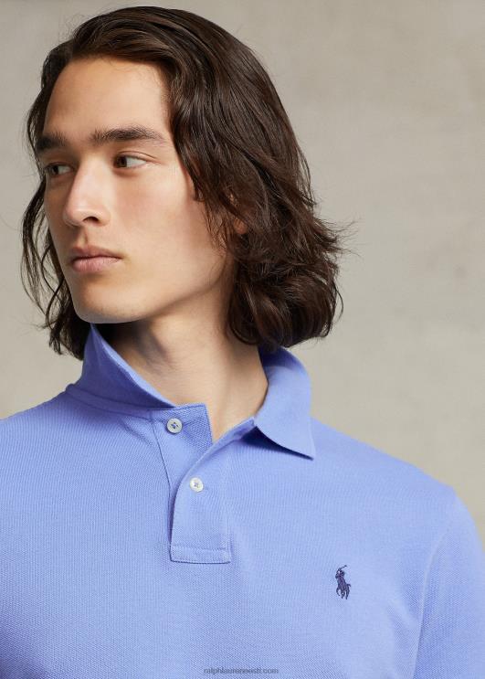 Ralph Lauren mehed slim fit võrkkangast moodne polosärk PR0V10 sadamasaar sinine/merevägi